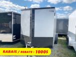 Enclosed Trailer 7x14 Gray Silver with Ramp Door