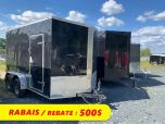 Enclosed Trailer 7x12 Black Barn Doors