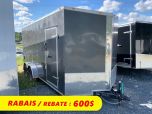 Enclosed Trailer 7x16 Charcoal Gray