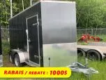 Enclosed Elite Trailer 7x12 Charcoal Gray